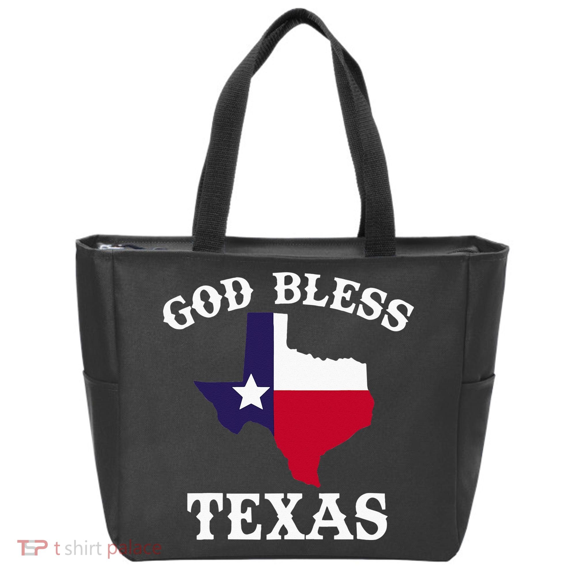 Texas Flag Patriotic Texan Pride God Bless Texas Tote Bag
