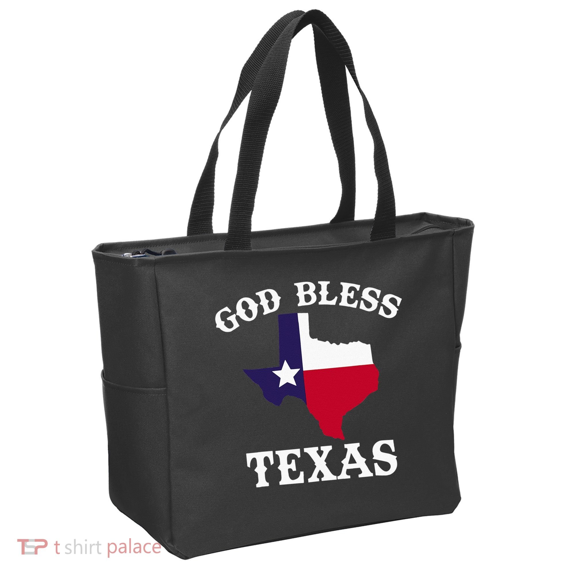 Texas Flag Patriotic Texan Pride God Bless Texas Tote Bag