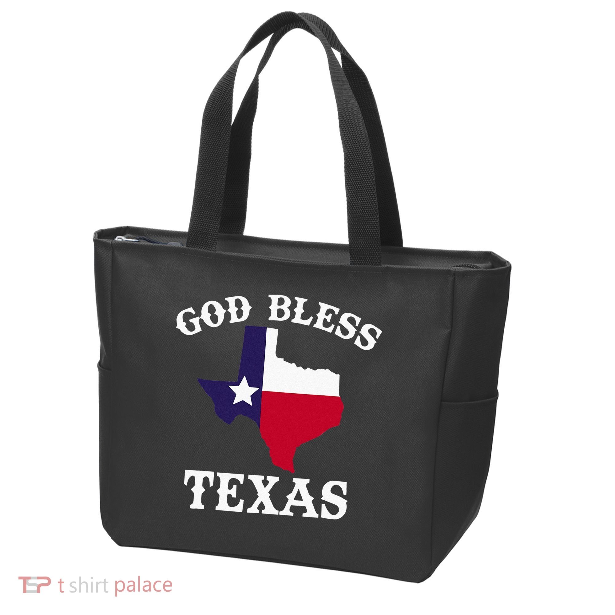 Texas Flag Patriotic Texan Pride God Bless Texas Tote Bag