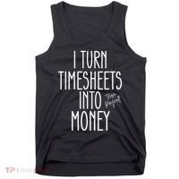 Timesheets Funny Payroll Specialist Team Payroll For Women Tank Top thumb 0