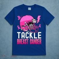 Tackle Football Pink Ribbon Breast Cancer Awareness T-Shirt thumb 5