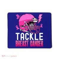 Tackle Football Pink Ribbon Breast Cancer Awareness Mousepad thumb 0