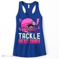 Tackle Football Pink Ribbon Breast Cancer Awareness Women's Tank Top thumb 0