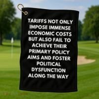 Tariffs Foster Political Dysfunction - Donald J Trump Golf Towel thumb 1