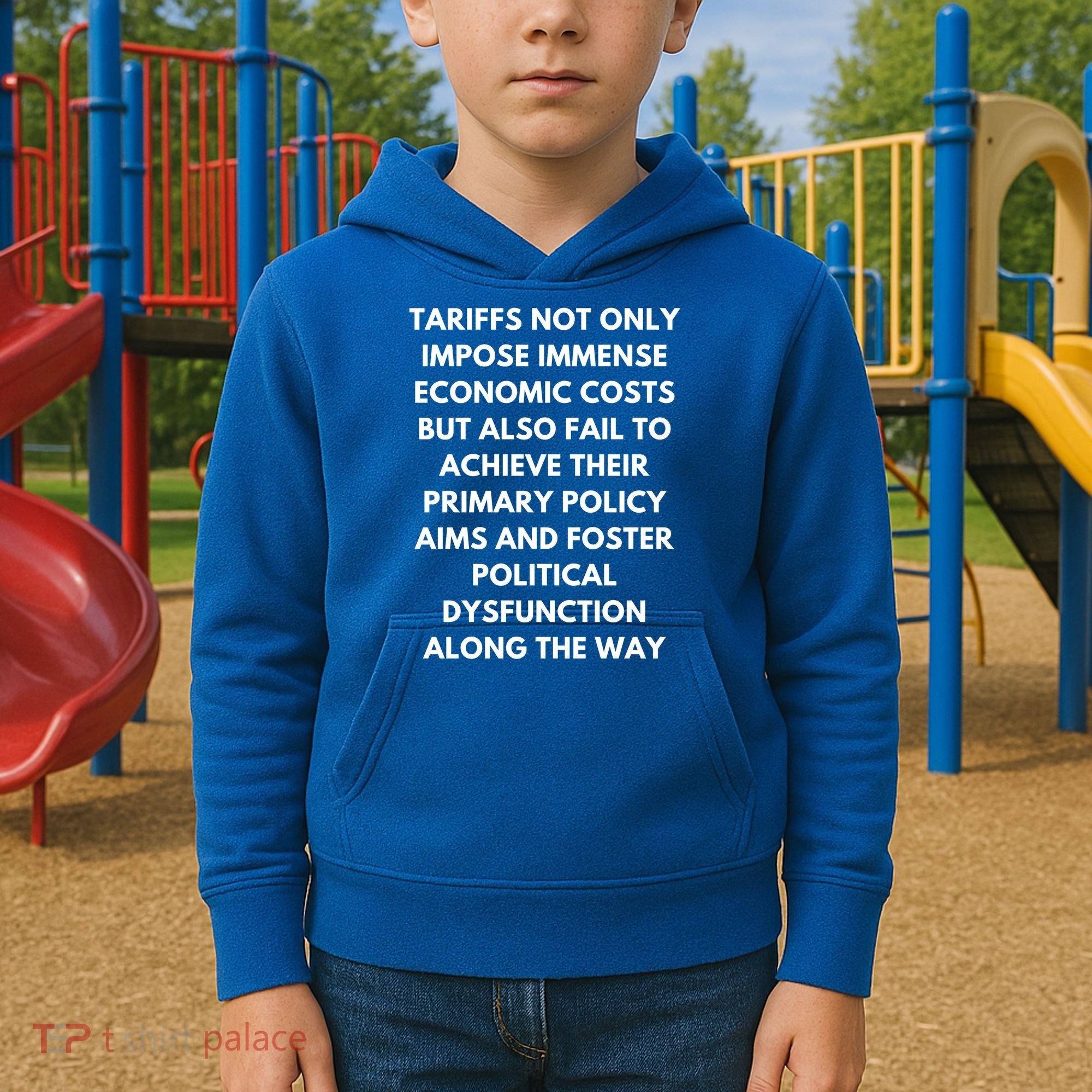 Tariffs Foster Political Dysfunction - Donald J Trump Kids Hoodie