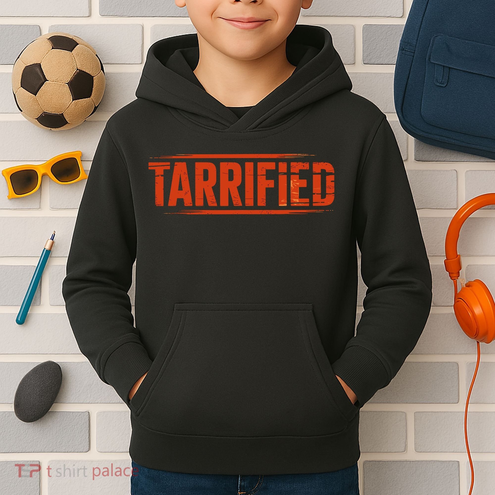 Tarrified Funny Political Kids Hoodie