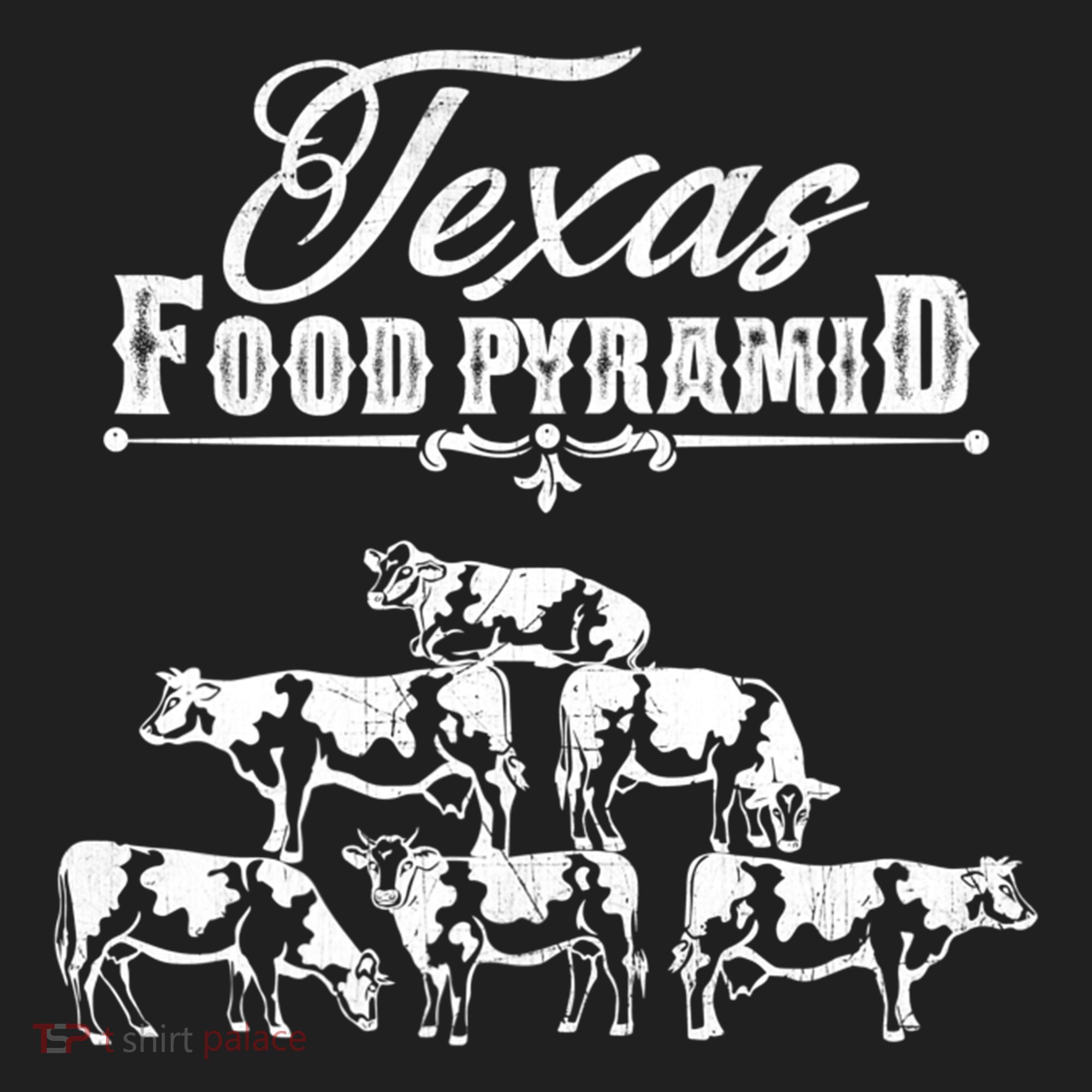 Texas Food Pyramid Funny Cow Pyramid Tee Gift Women's Sweatshirt