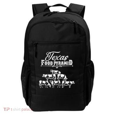 Texas Food Pyramid Funny Cow Pyramid Tee Gift Backpack
