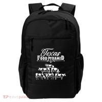Texas Food Pyramid Funny Cow Pyramid Tee Gift Backpack thumb 0