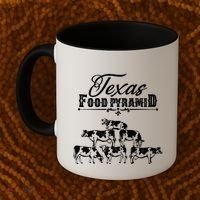 Texas Food Pyramid Funny Cow Pyramid Tee Gift Coffee Mug thumb 2