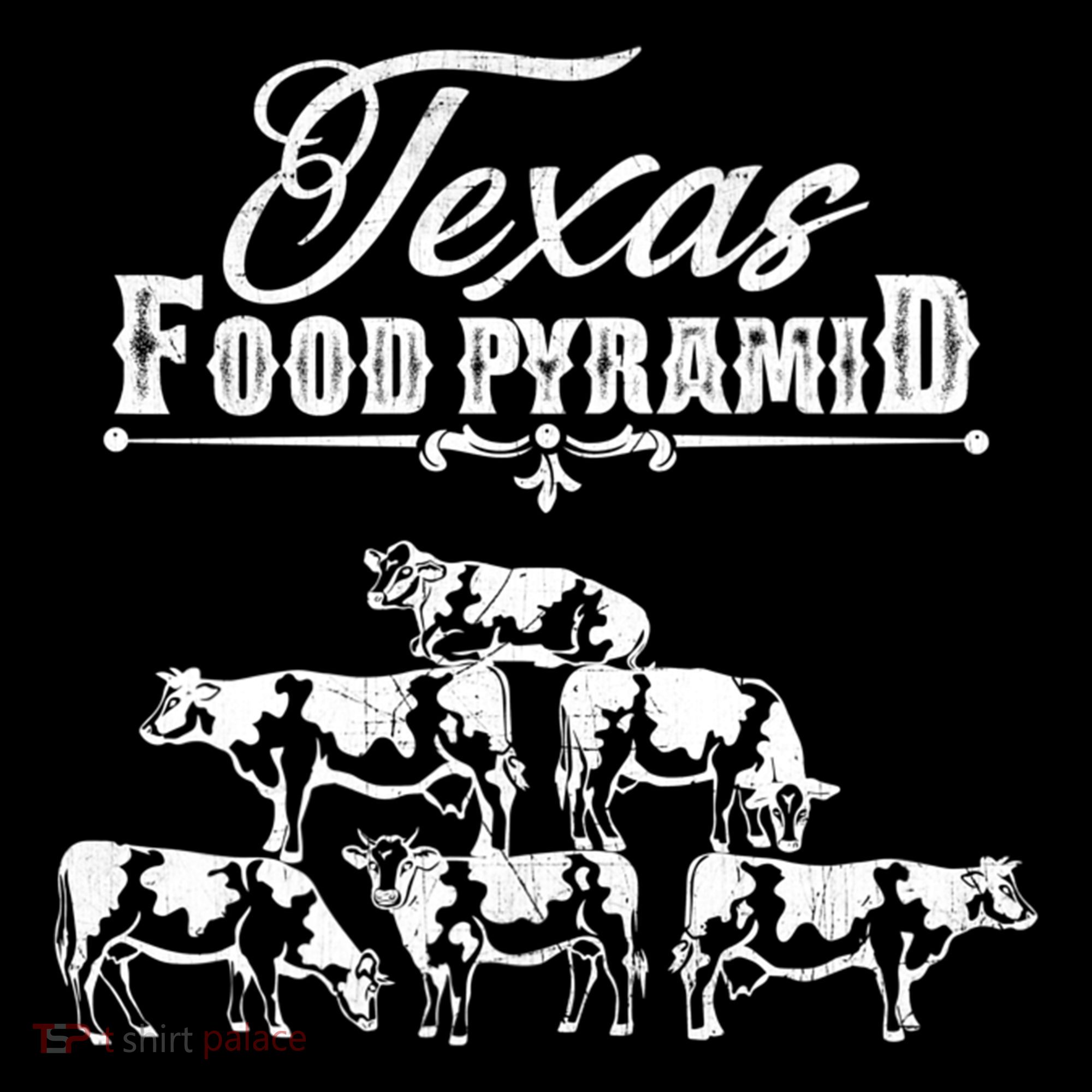 Texas Food Pyramid Funny Cow Pyramid Tee Gift Women's Hoodie