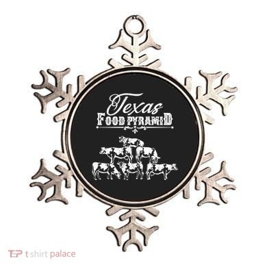 Texas Food Pyramid Funny Cow Pyramid Tee Gift Ornament