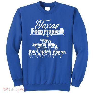 Texas Food Pyramid Funny Cow Pyramid Tee Gift Sweatshirt