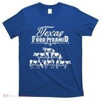Texas Food Pyramid Funny Cow Pyramid Tee Gift T-Shirt thumb 0