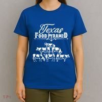 Texas Food Pyramid Funny Cow Pyramid Tee Gift T-Shirt thumb 4