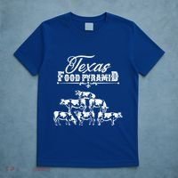 Texas Food Pyramid Funny Cow Pyramid Tee Gift T-Shirt thumb 5