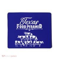 Texas Food Pyramid Funny Cow Pyramid Tee Gift Mousepad thumb 0