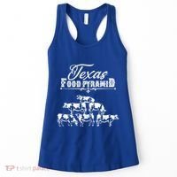 Texas Food Pyramid Funny Cow Pyramid Tee Gift Women's Tank Top thumb 0
