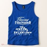 Texas Food Pyramid Funny Cow Pyramid Tee Gift Tank Top thumb 2