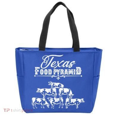 Texas Food Pyramid Funny Cow Pyramid Tee Gift Tote Bag