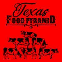 Texas Food Pyramid Funny Cow Pyramid Tee Gift Santa Hat thumb 1
