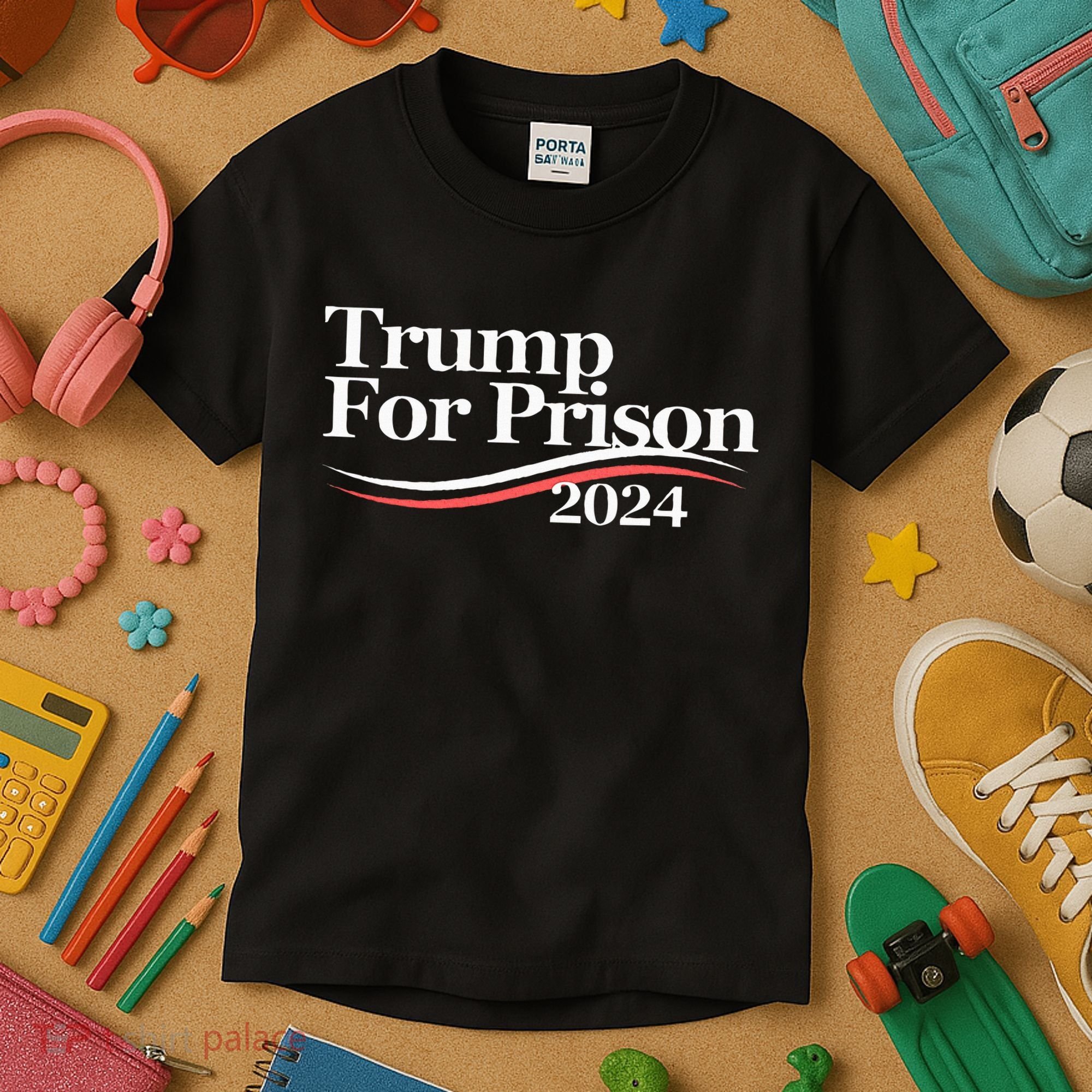 Trump For Prison 2024 Kids T-Shirt