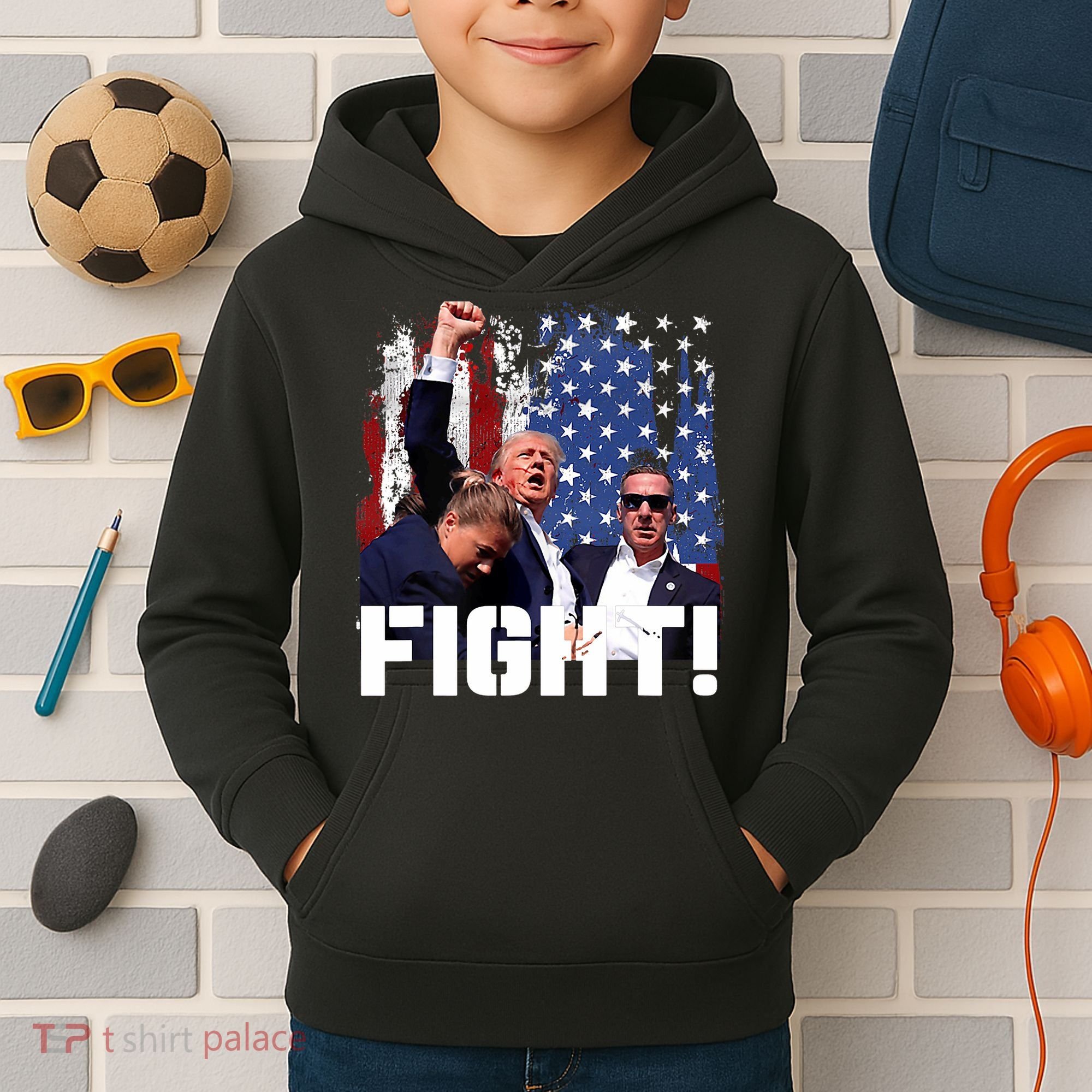 Trump Fight Pennsylvania July 13 2024 Kids Hoodie