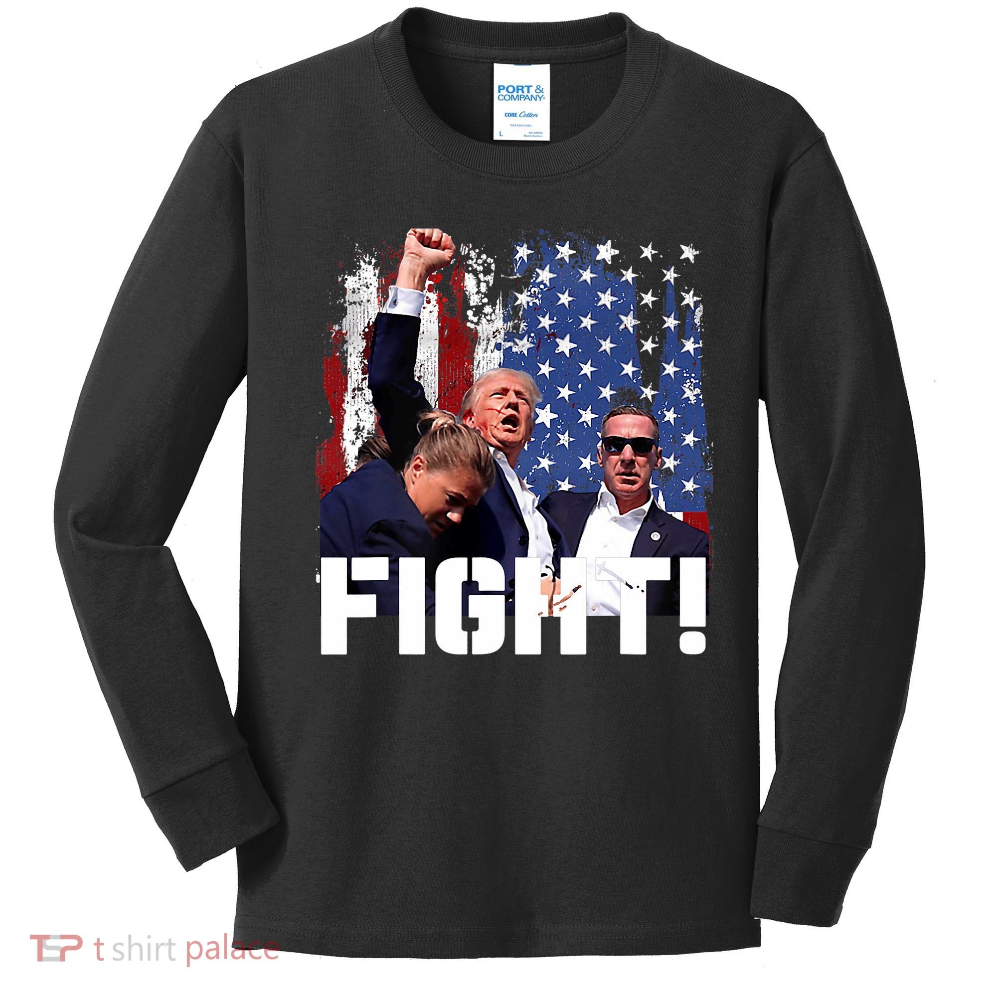 Trump Fight Pennsylvania July 13 2024 Kids Long Sleeve Shirt