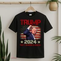 Trump Fist Pump Shot At Trump 2024 Trump Survives Rally T-Shirt thumb 2