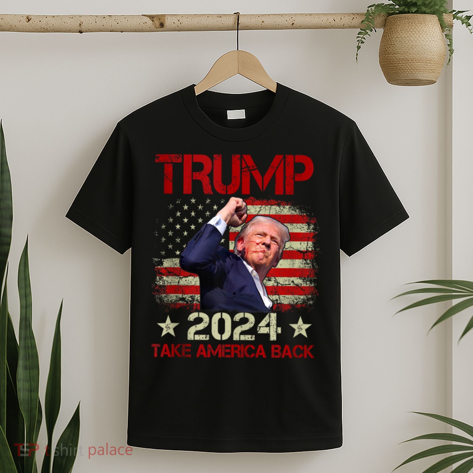 Trump Fist Pump Shot At Trump 2024 Trump Survives Rally T-Shirt