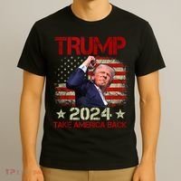 Trump Fist Pump Shot At Trump 2024 Trump Survives Rally T-Shirt thumb 3