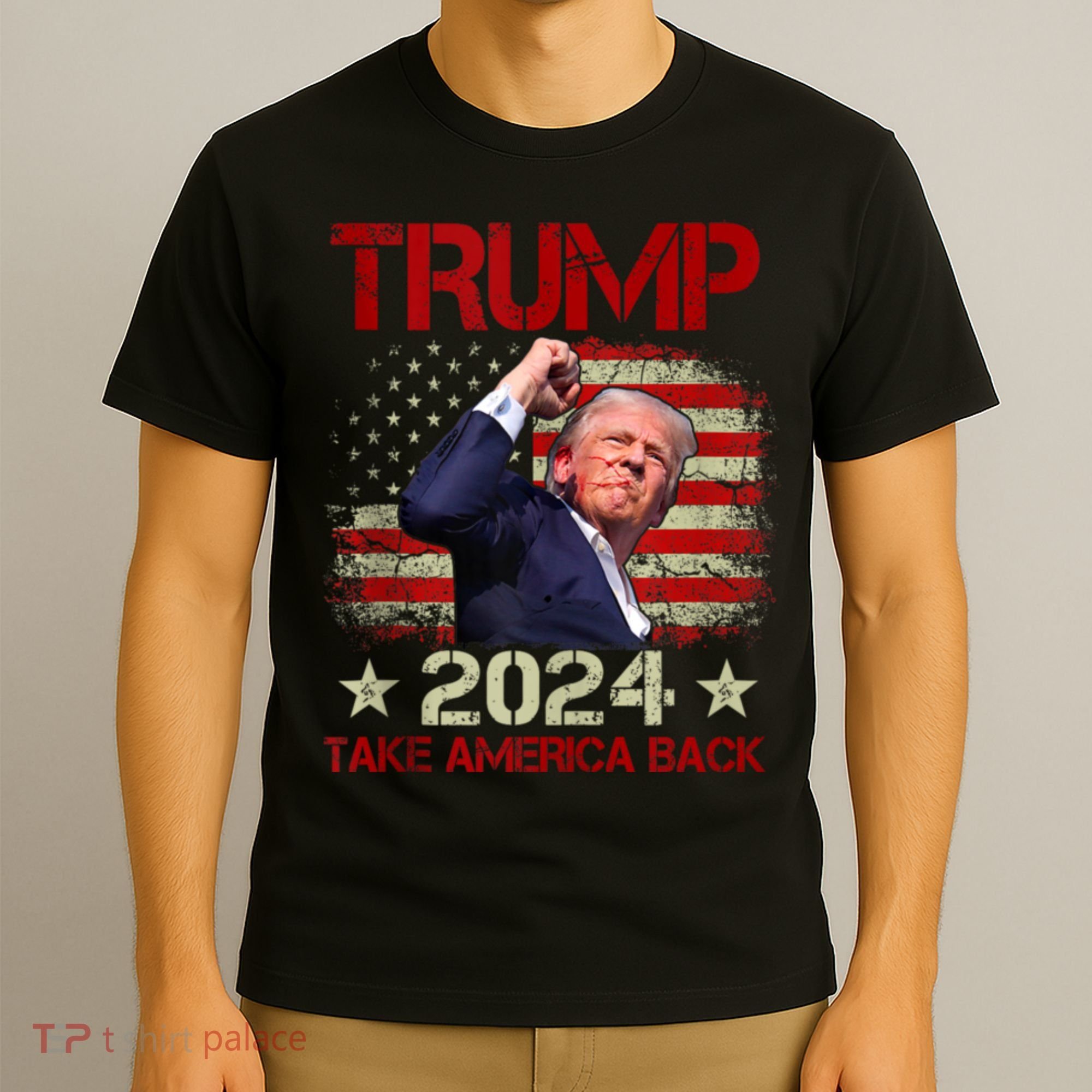Trump Fist Pump Shot At Trump 2024 Trump Survives Rally T-Shirt