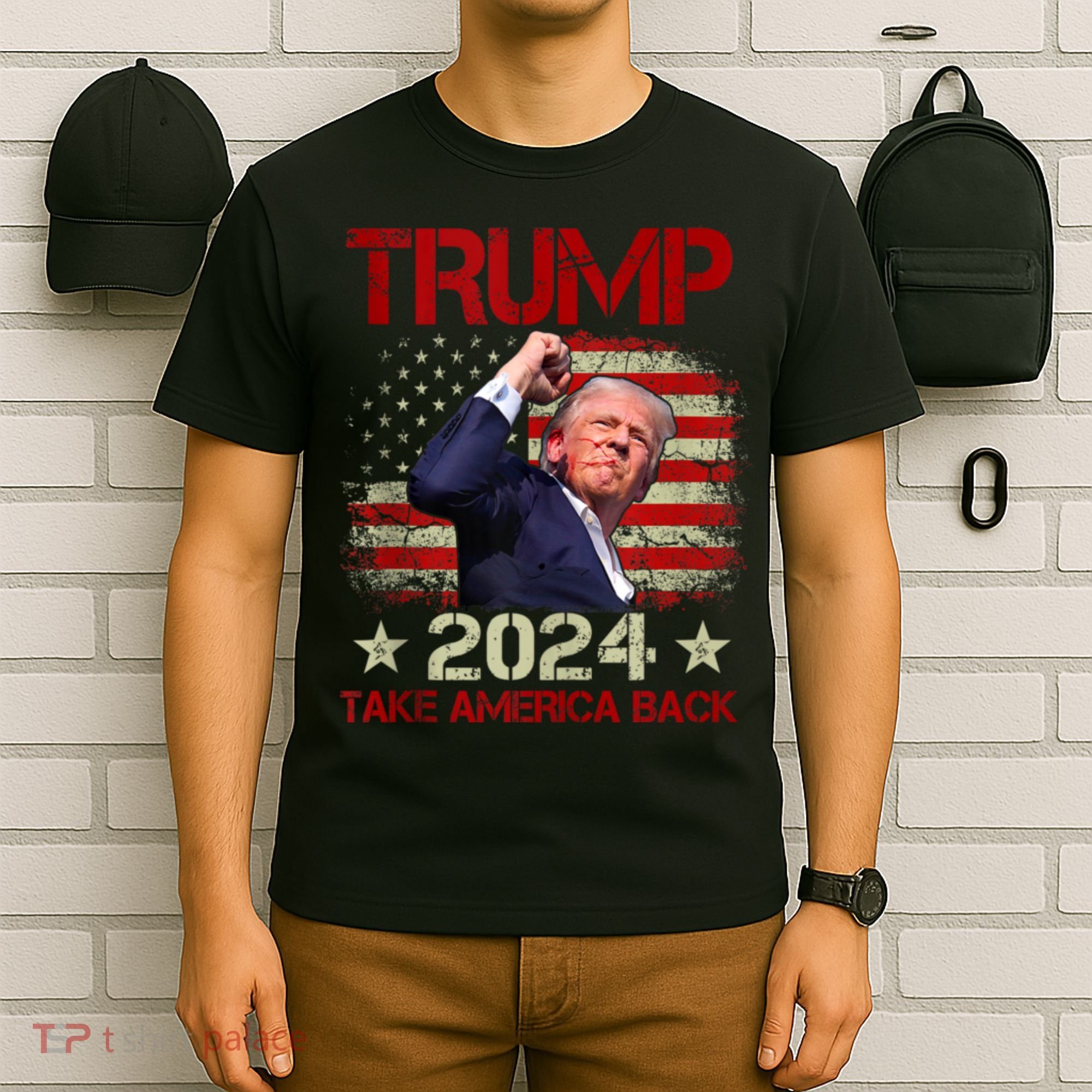Trump Fist Pump Shot At Trump 2024 Trump Survives Rally T-Shirt