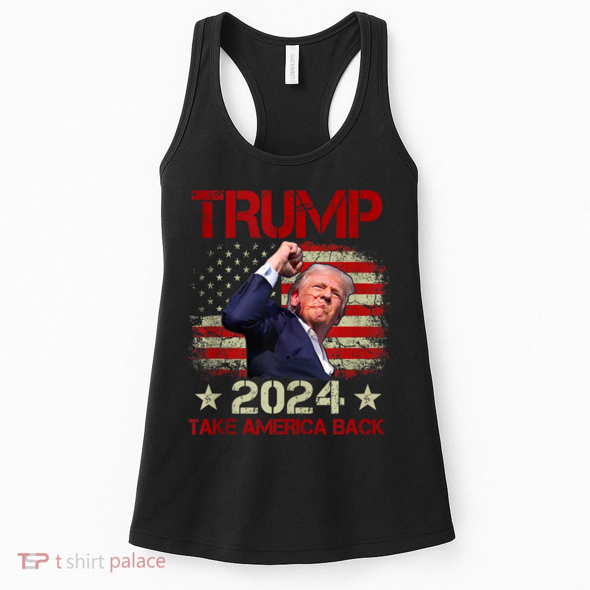 Trump Fist Pump Shot At Trump 2024 Trump Survives Rally Women's Tank Top