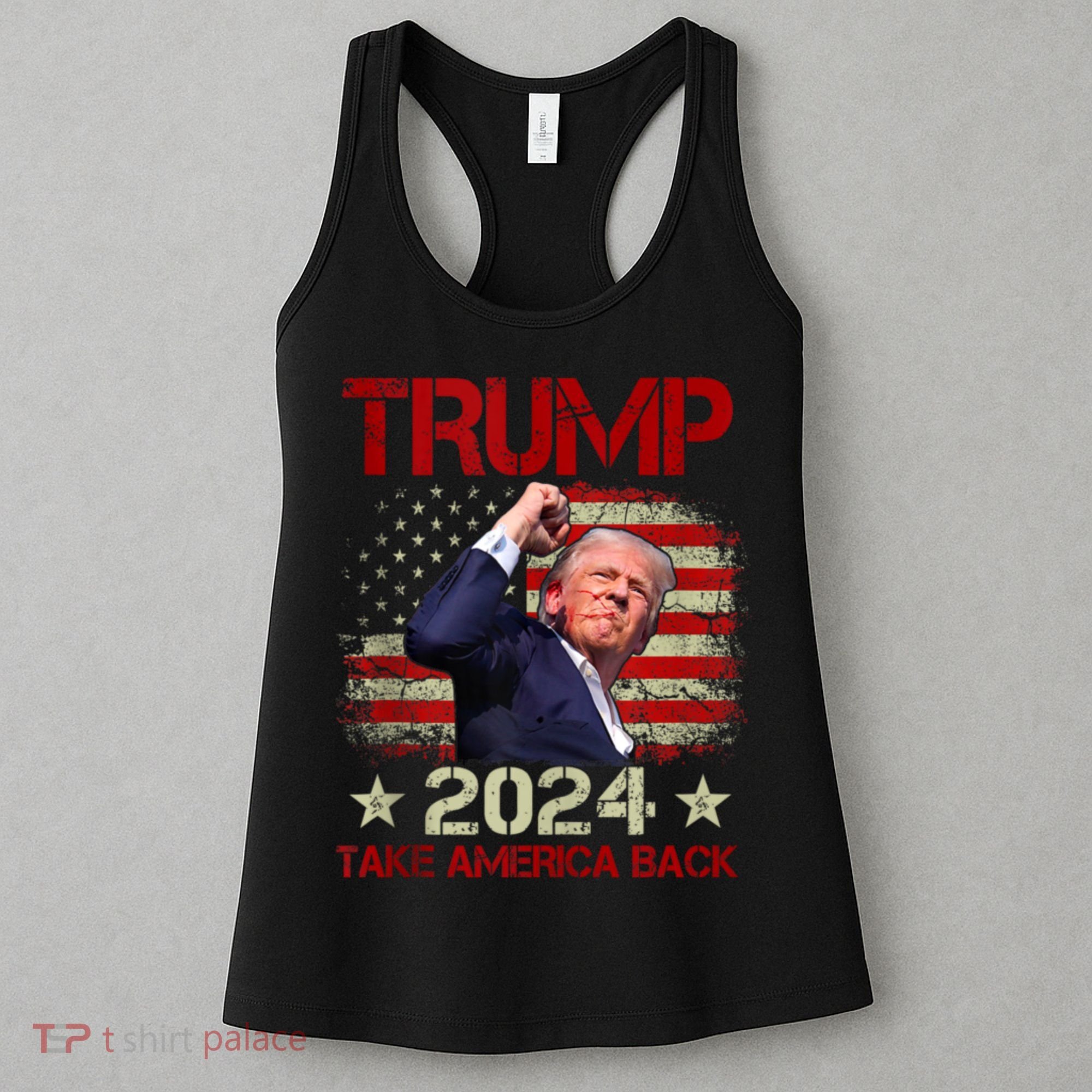 Trump Fist Pump Shot At Trump 2024 Trump Survives Rally Women's Tank Top