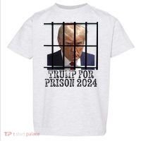 Trump For Prison 2024 Mugshot Election Parody Behind Bars Toddler T-Shirt thumb 0