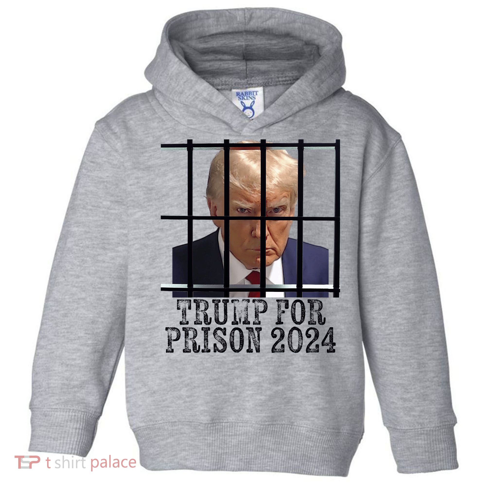 Trump For Prison 2024 Mugshot Election Parody Behind Bars Toddler Hoodie