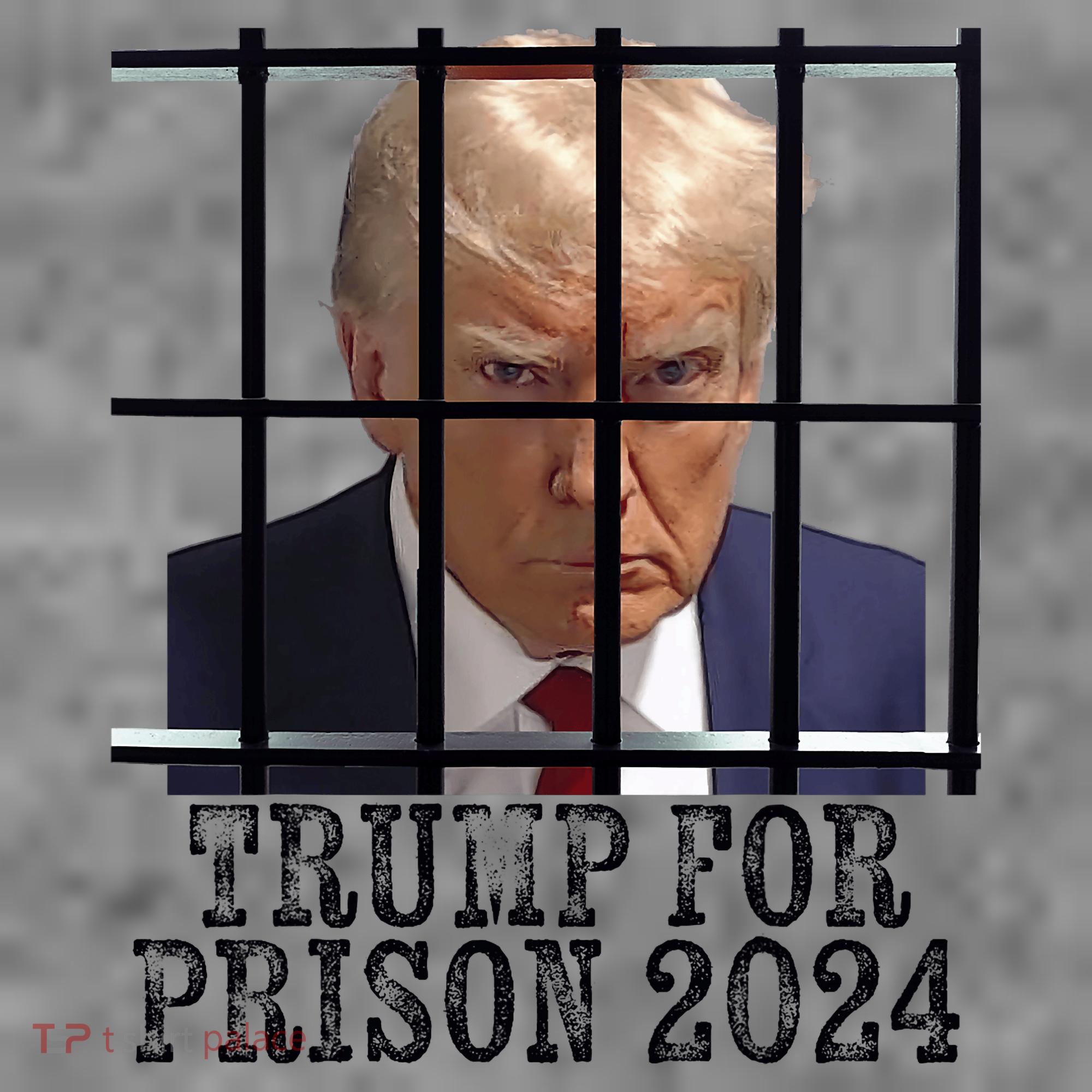 Trump For Prison 2024 Mugshot Election Parody Behind Bars Toddler Hoodie
