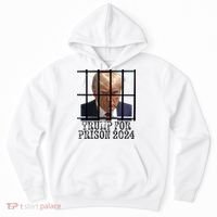 Trump For Prison 2024 Mugshot Election Parody Behind Bars Hoodie thumb 0