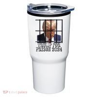 Trump For Prison 2024 Mugshot Election Parody Behind Bars Tumbler thumb 0