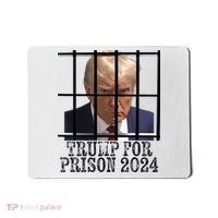 Trump For Prison 2024 Mugshot Election Parody Behind Bars Mousepad thumb 0