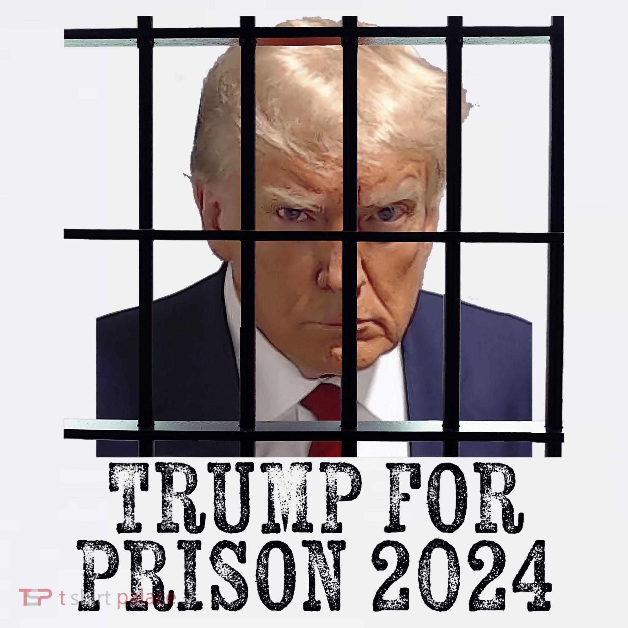 Trump For Prison 2024 Mugshot Election Parody Behind Bars Women's Tank Top