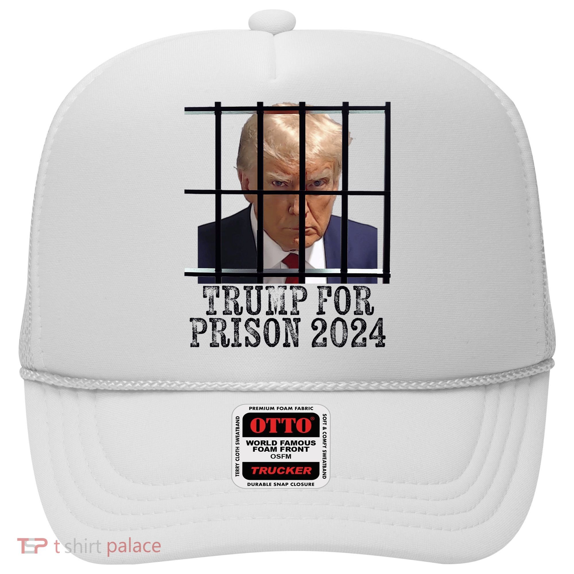 Trump For Prison 2024 Mugshot Election Parody Behind Bars Hat