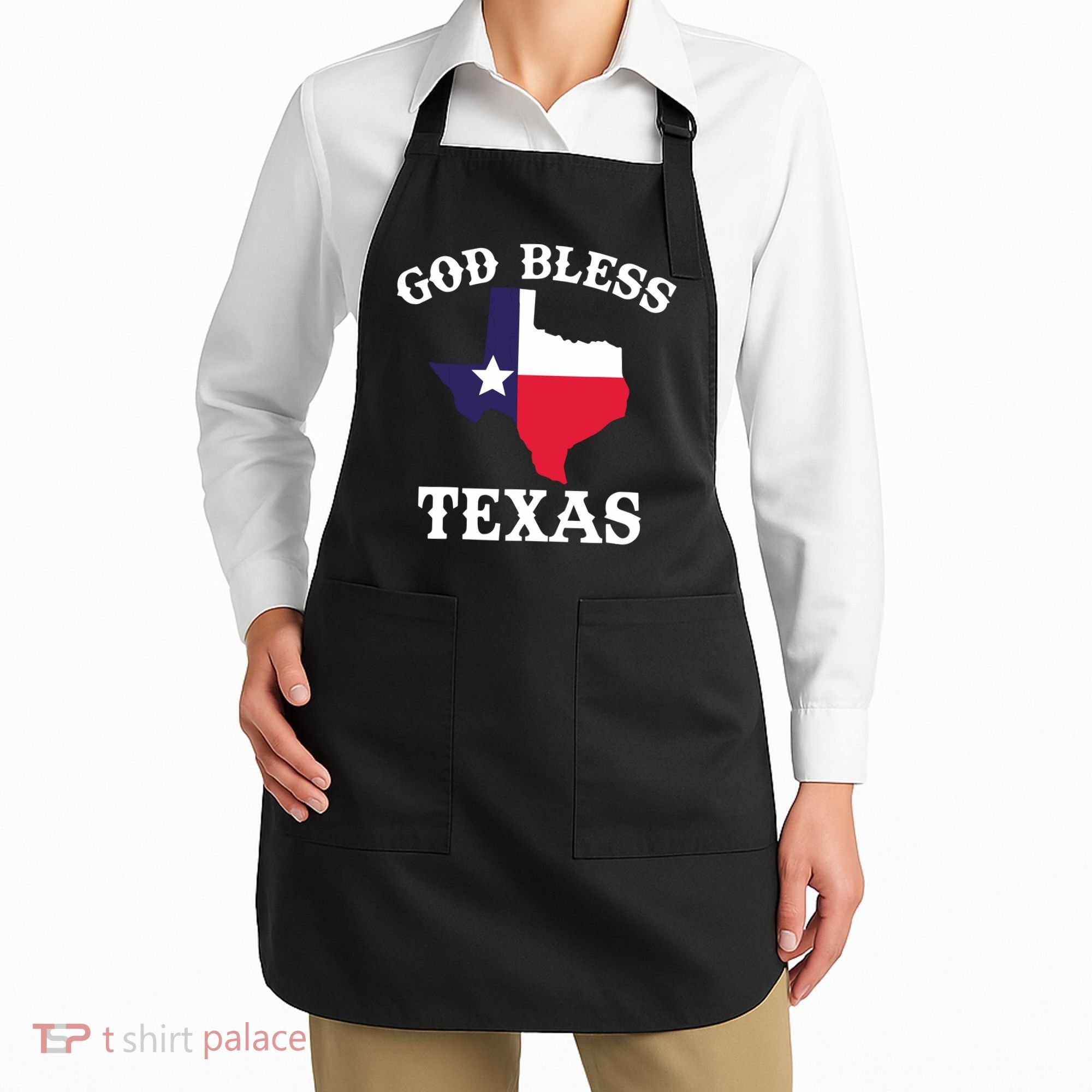 Texas Flag Patriotic Texan Pride God Bless Texas Apron