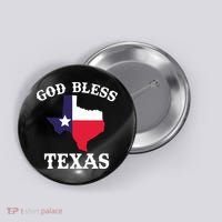 Texas Flag Patriotic Texan Pride God Bless Texas Button thumb 0