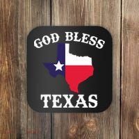 Texas Flag Patriotic Texan Pride God Bless Texas Coaster thumb 0
