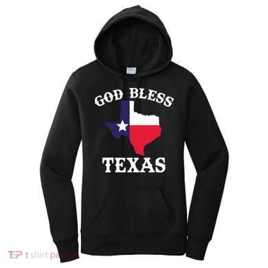 Texas Flag Patriotic Texan Pride God Bless Texas Women's Hoodie