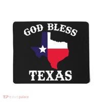 Texas Flag Patriotic Texan Pride God Bless Texas Mousepad thumb 0