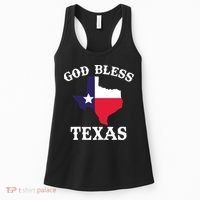 Texas Flag Patriotic Texan Pride God Bless Texas Women's Tank Top thumb 0