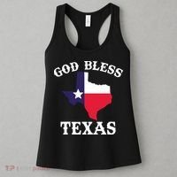 Texas Flag Patriotic Texan Pride God Bless Texas Women's Tank Top thumb 3